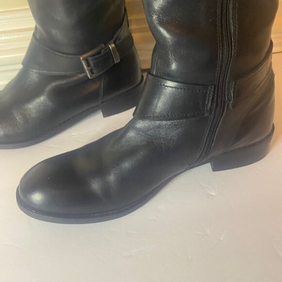Clarks Pita Arizona Women's Black Leather Buckle Boots, Knee High, size 9M - Picture 4 of 14